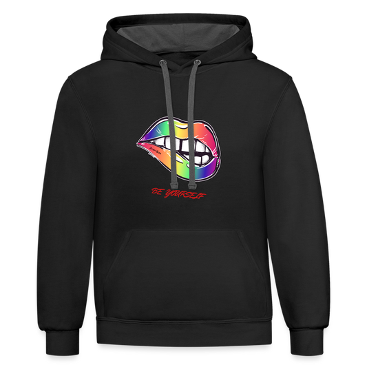 Be Yourself Hoodie - black/asphalt